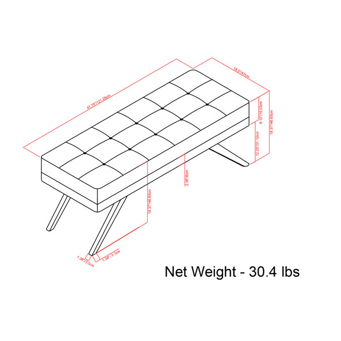Oliver Hanska Upholstered Bench & Reviews Wayfair